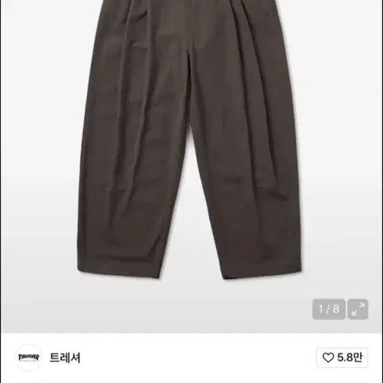 [BUNJANG] Thresh Wide Chino Pants Charcoal L / 트레셔 와이드 치노 팬츠 차콜 L