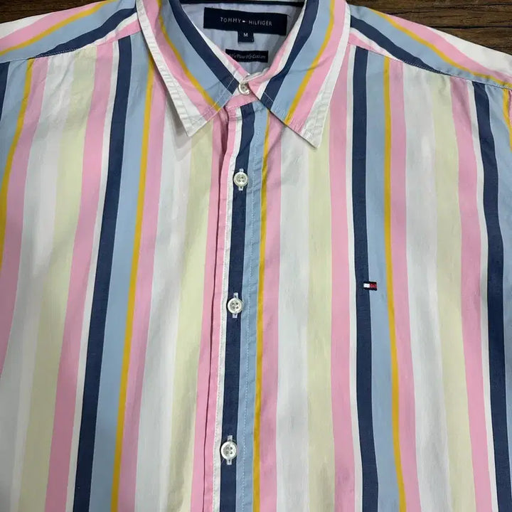 [BUNJANG] Tommy Hilfiger 80s Two Ply Cotton Striped T-Shirt / Tommy Hilfiger 80s Two Ply Cotton 라인 반팔