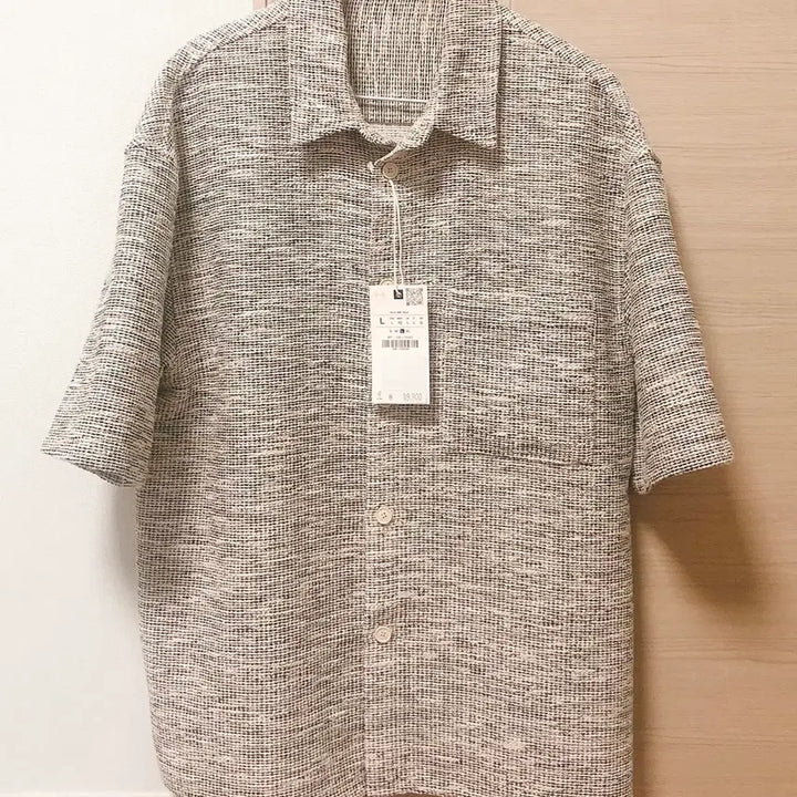 [BUNJANG] Zara Relaxed Fit Overshirt (Black/Cream) / [새상품] ZARA 자라 셔츠 100~105사이즈