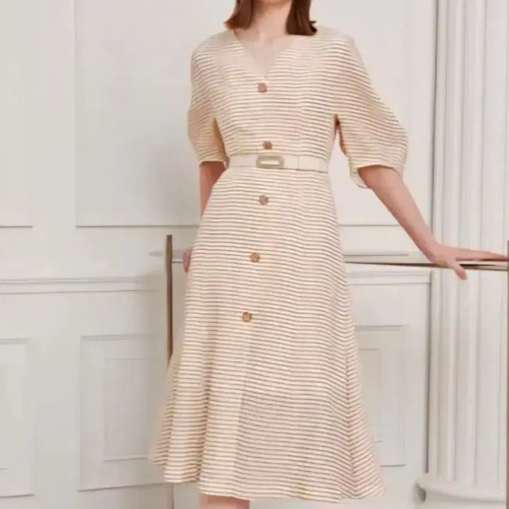 [BUNJANG] Jigott 2022 SS Striped Mermaid Dress Size 55 / 지고트 22&