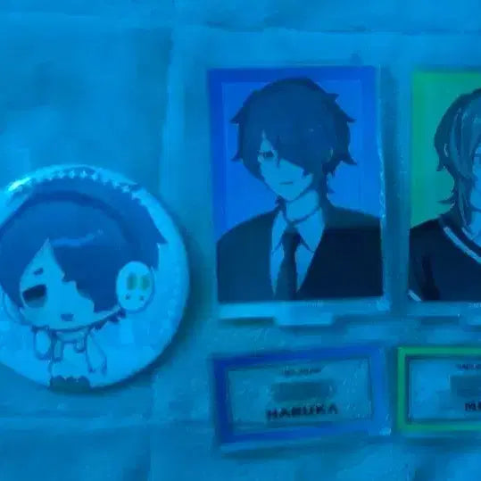 [BUNJANG] MILGRAM Haruka Muu Acrylic Stand &amp; Can Badge Bundle Set / (일괄)하루카 무우 아크스 캔뱃지 일괄 밀그램 MILGRAM