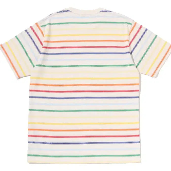 [BUNJANG] BAPE Gradient Rainbow Stripe Short Sleeve T-Shirt SS26 / [해외] 베이프 그라디언트 레인보우 스트라이프 반팔 티셔츠 26SS