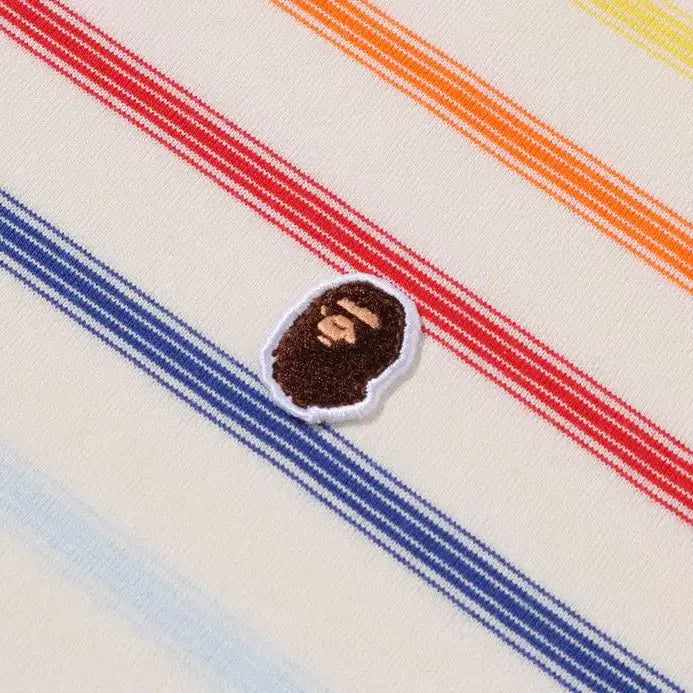 [BUNJANG] BAPE Gradient Rainbow Stripe Short Sleeve T-Shirt SS26 / [해외] 베이프 그라디언트 레인보우 스트라이프 반팔 티셔츠 26SS