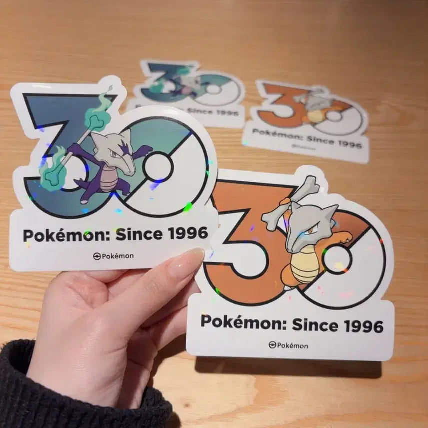 [BUNJANG] Pokemon 30th Anniversary Sticker Set - Alolan Marowak &amp; Marowak / 포켓몬 30주년 기념 스티커 알로라 텅구리, 텅구리 세트