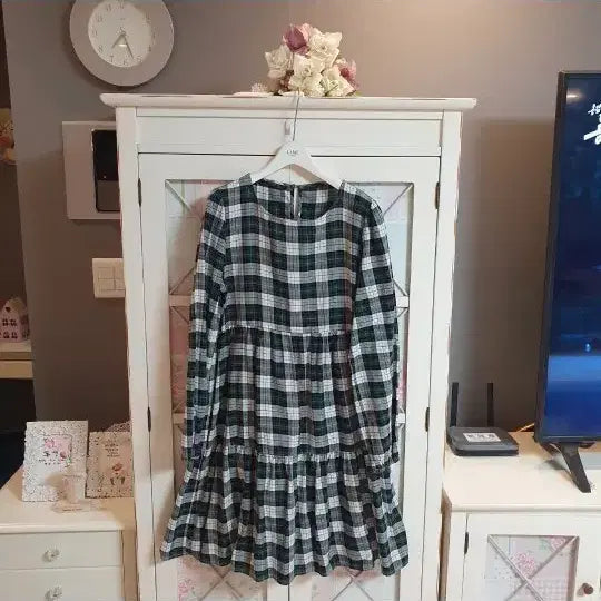 [BUNJANG] Zara Checked Long Sleeve Mini Dress / 자라 원피스/55반-66