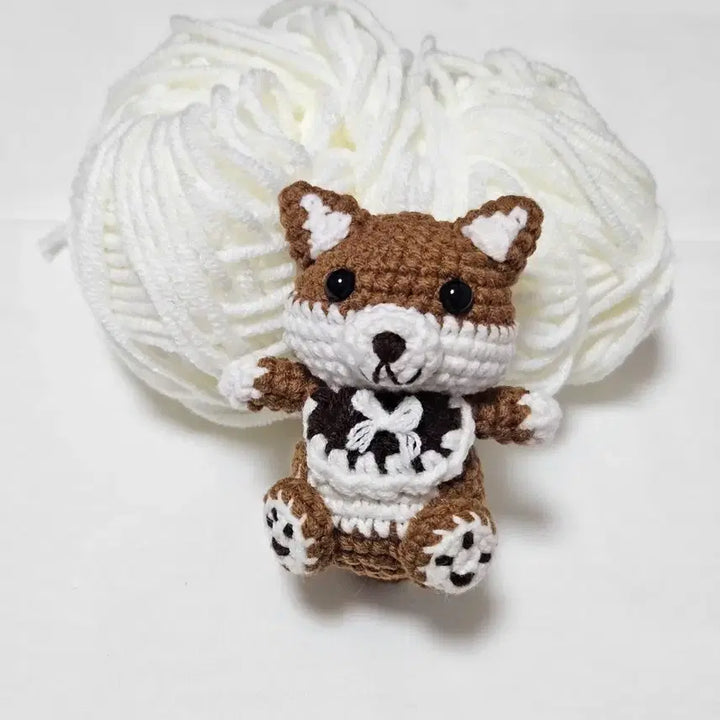 [BUNJANG] Hand-knitted Dog Keychain (P-2) / 뜨개질 강아지 키링 (P-2)