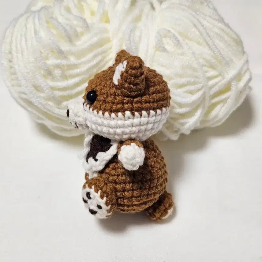 [BUNJANG] Hand-knitted Dog Keychain (P-2) / 뜨개질 강아지 키링 (P-2)