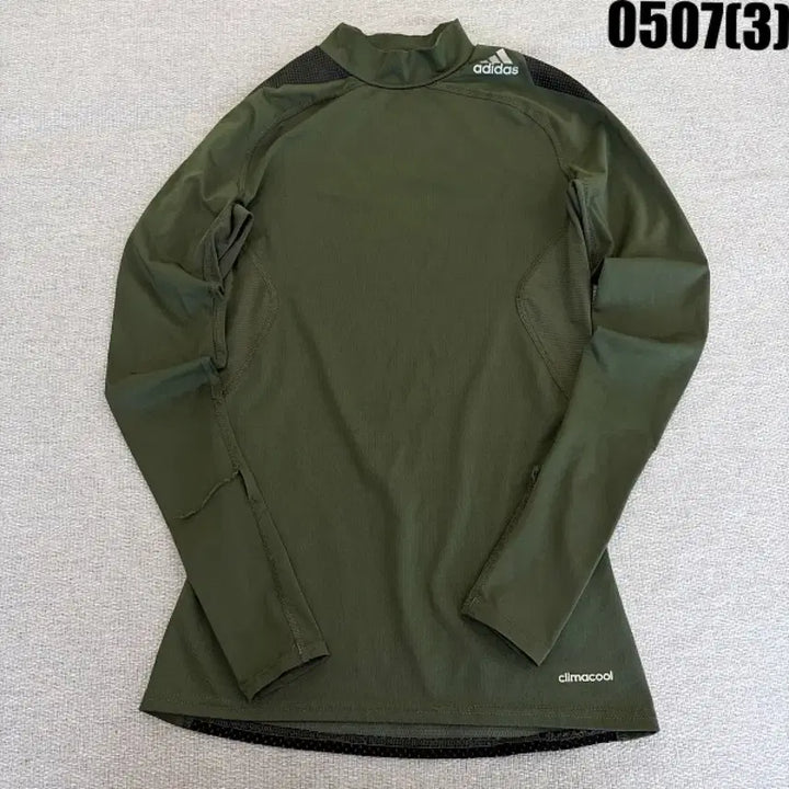 [BUNJANG] Adidas Climacool Long-Sleeve Performance T-Shirt Khaki Size 100 / 아디다스 climacool 기능성 긴팔 티셔츠 카키 100 0507