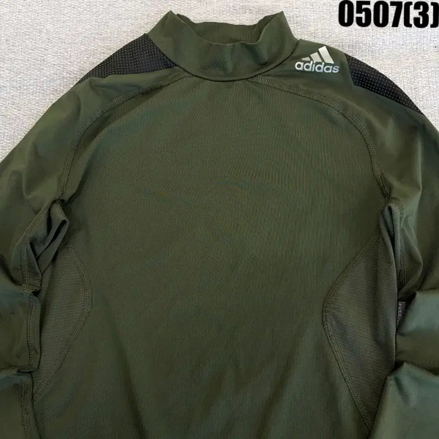 [BUNJANG] Adidas Climacool Long-Sleeve Performance T-Shirt Khaki Size 100 / 아디다스 climacool 기능성 긴팔 티셔츠 카키 100 0507