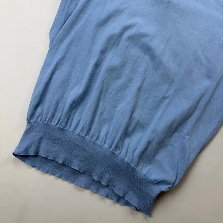 [BUNJANG] Brunello Cucinelli Sky Blue Knit Short Sleeve Polo Shirt / 브루넬로쿠치넬리 스카이블루 니트 반팔 카라티