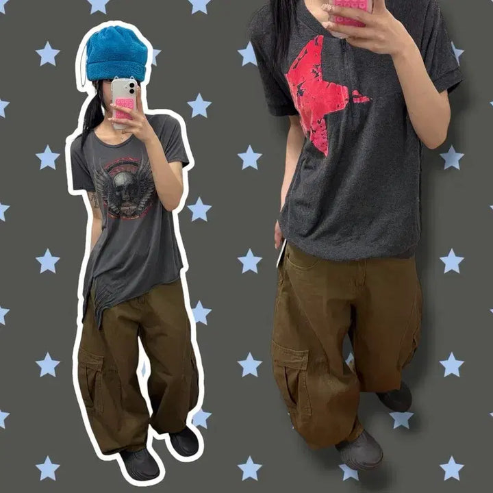 [BUNJANG] Curved Dyeing Cargo Pants / 커브드다잉카고팬츠