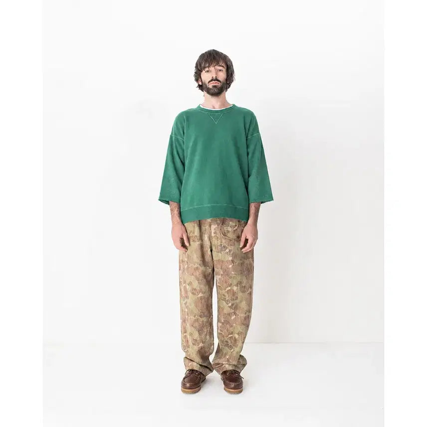 [BUNJANG] Visvim Jumbo Sweat 3/4 Uneven Dye Green Size 4 / 비즈빔 점보 스웻 3/4 언이븐 다이 그린 4사이즈 Visvim