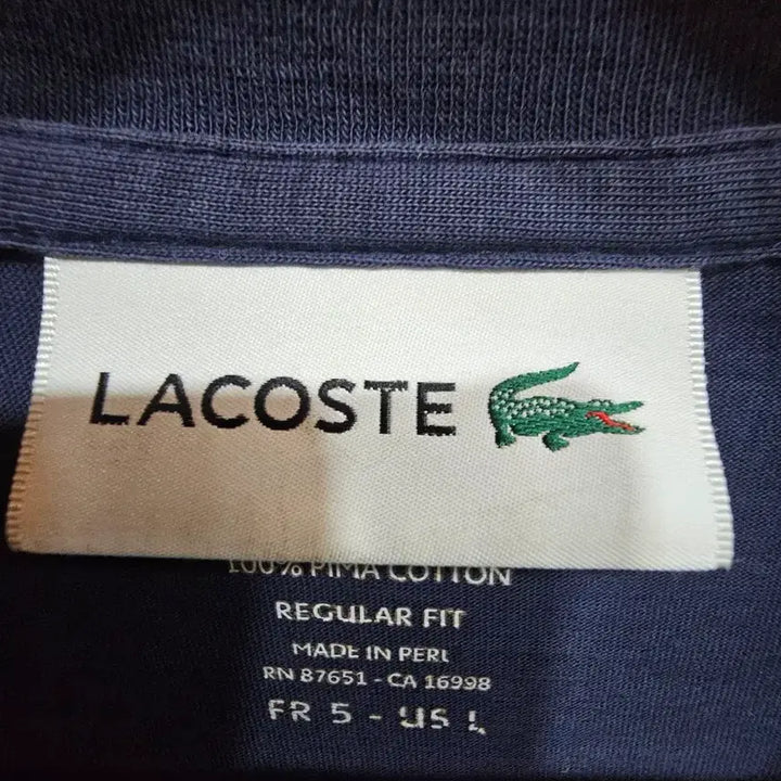 [BUNJANG] Lacoste Navy Short Sleeve T-Shirt / 라코스테 네이비 반팔 티셔츠