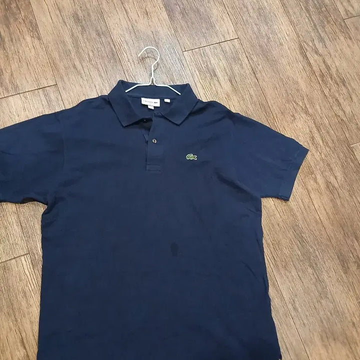 [BUNJANG] Lacoste Navy Collar Short Sleeve T-Shirt / 라코스테 네이비 카라 반팔 티셔츠