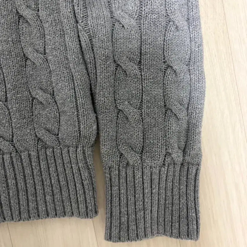 [BUNJANG] Polo Ralph Lauren Cable Knit Sweater Grey / 폴로 랄프로렌 케이블 니트 회색