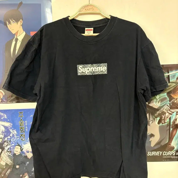 [BUNJANG] Supreme Bandana Box Logo T-Shirt Navy M / 슈프림 반다나 박스로고 반팔티 네이비 M