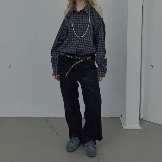 [BUNJANG] LCDC Navy Check Shirt / LCDC 네이비 체크 셔츠