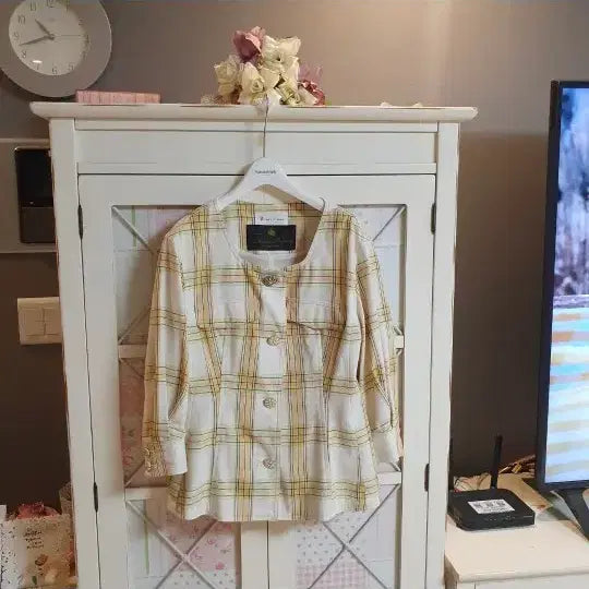 [BUNJANG] It MICHAA Check Pattern Blouse / 잇미샤 블라우스/55-날씬66
