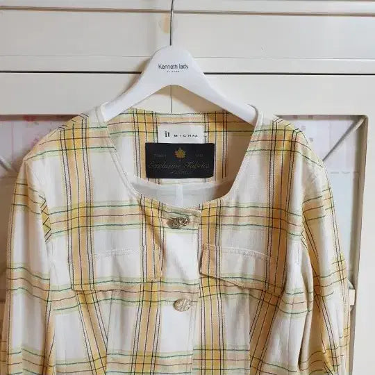 [BUNJANG] It MICHAA Check Pattern Blouse / 잇미샤 블라우스/55-날씬66
