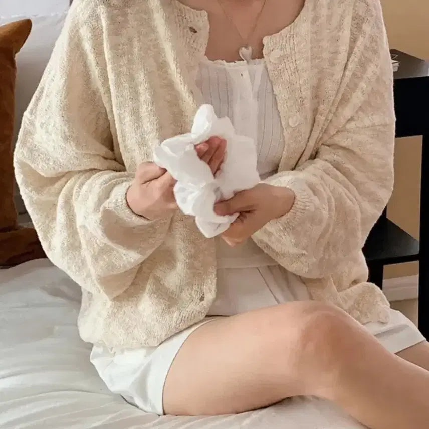 [BUNJANG] Vintage White Lace Mini Dress / 빈티지 화이트 레이스 원피스