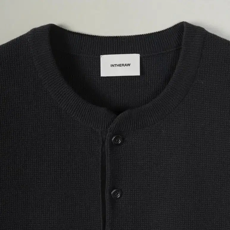 [BUNJANG] Indie Low Half Knit Henry Short Sleeve / 인더로우 하프 니트 헨리 반팔(3)