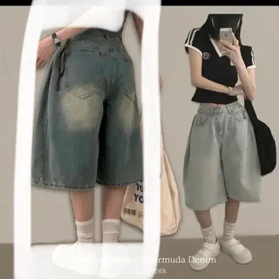 [BUNJANG] Bermuda Shorts (Denim and Cotton) / 버뮤다
