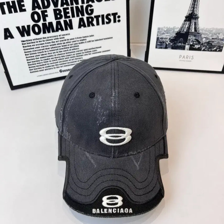 [BUNJANG] Balenciaga Logo Embroidered Washed Cotton Baseball Cap / 자수볼캡100% 정품 보장합니다.