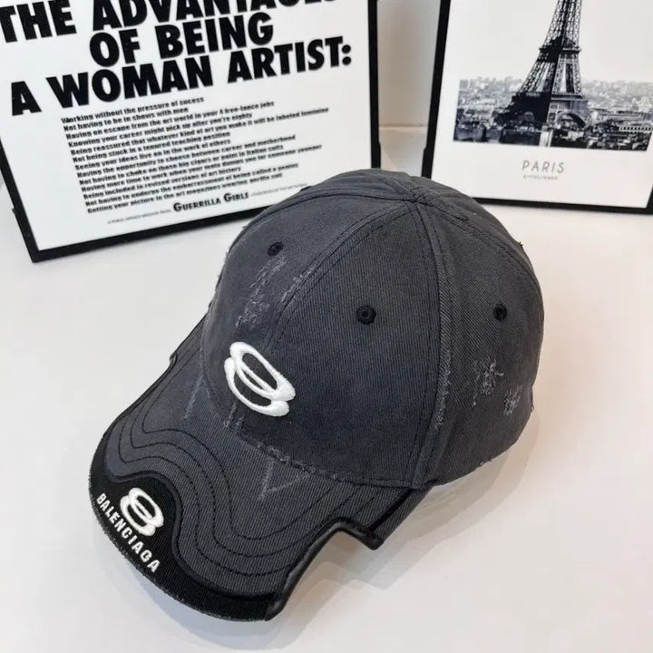 [BUNJANG] Balenciaga Logo Embroidered Washed Cotton Baseball Cap / 자수볼캡100% 정품 보장합니다.