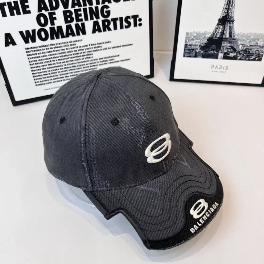 [BUNJANG] Balenciaga Logo Embroidered Washed Cotton Baseball Cap / 자수볼캡100% 정품 보장합니다.