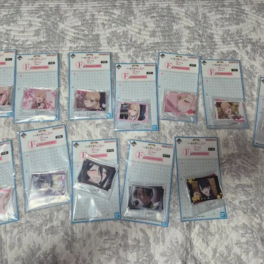 [BUNJANG] Ichiban Kuji F Prize Acrylic Standee 12-Piece Bundle Set / 그비돌 제일복권 F상 아크릴 12종 일괄