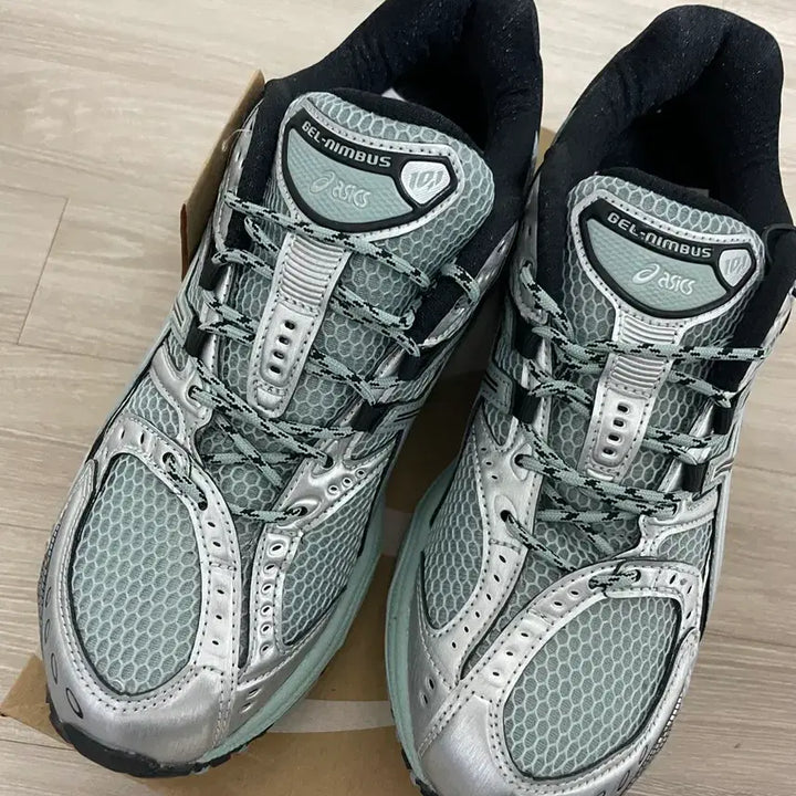[BUNJANG] Asics Gel Nimbus 10.1 Ocean Haze Silver Running Shoes / 아식스 젤 님버스 10.1 오션 헤이즈 실버 새상품 260