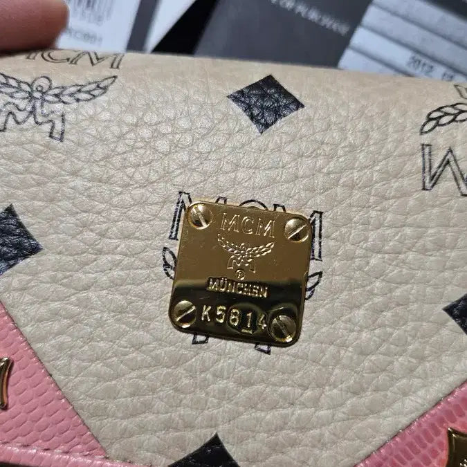 [BUNJANG] MCM Bi-fold Wallet Beige Pink / MCM 반지갑 베이지핑크
