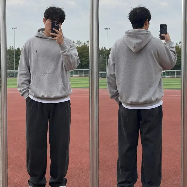 [BUNJANG] Polo Ralph Lauren Grey Hoodie Size 105 / 폴로 랄프로렌 회색 후드티 105