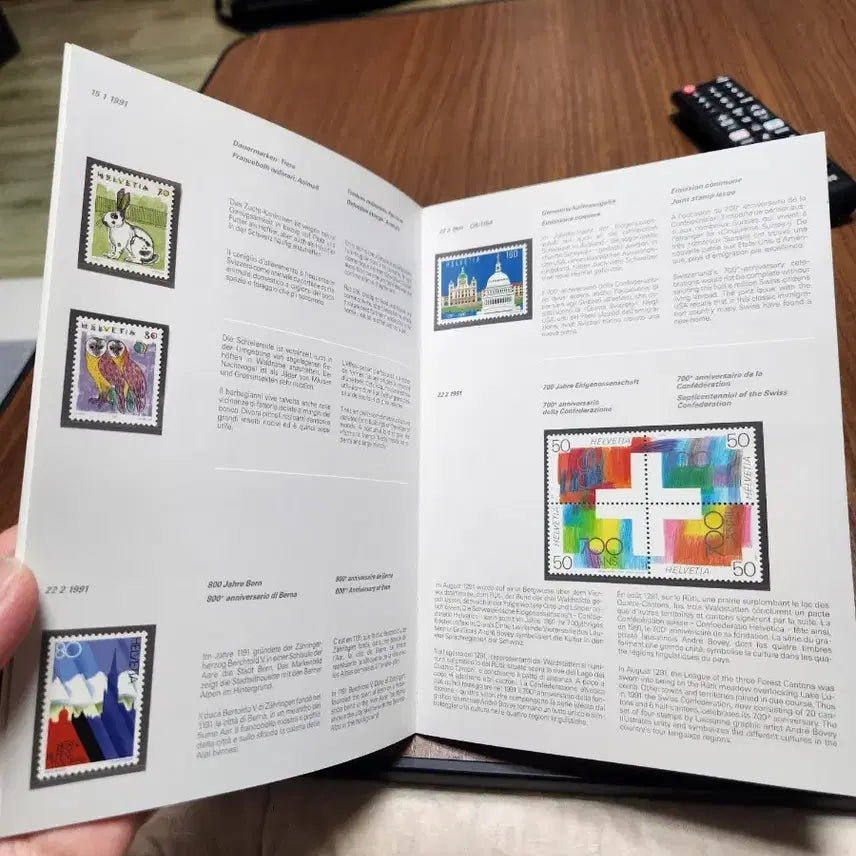 [BUNJANG] 1991 Switzerland PTT Official Stamp Annual Album Complete Set / [희귀] 1991년 스위스 PTT 공식 우표 연간 앨범 (풀세트)