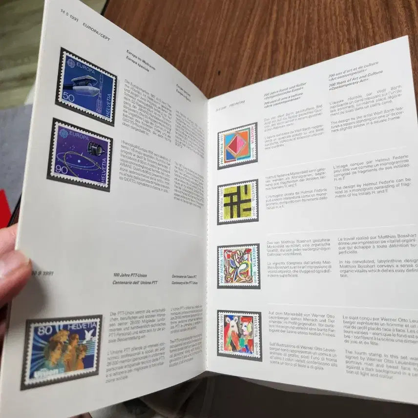 [BUNJANG] 1991 Switzerland PTT Official Stamp Annual Album Complete Set / [희귀] 1991년 스위스 PTT 공식 우표 연간 앨범 (풀세트)