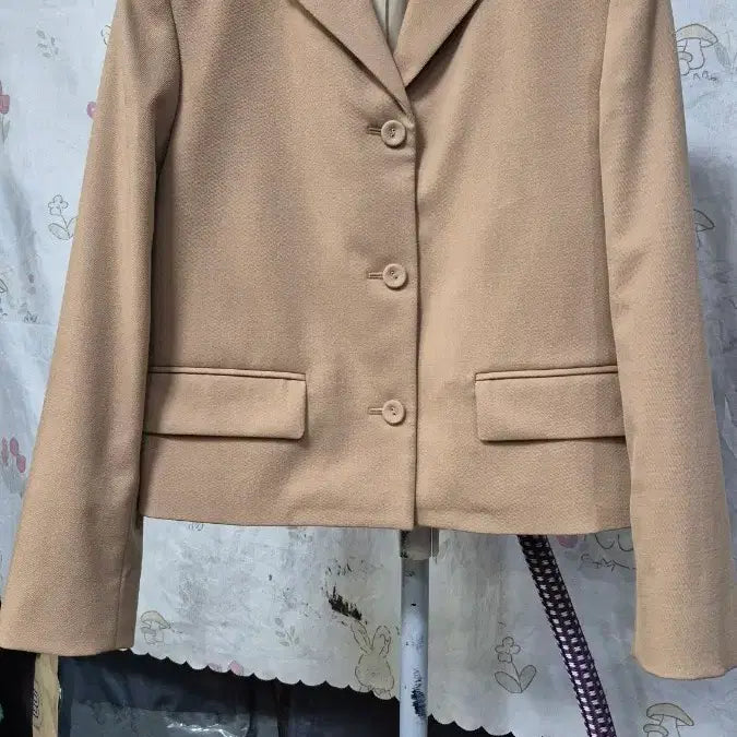[BUNJANG] Theory 2022 Beige Short Jacket + Wide Pants Set / 띠어리 2022년   정장셋업 ( 숏자켓 +와이드.바지)