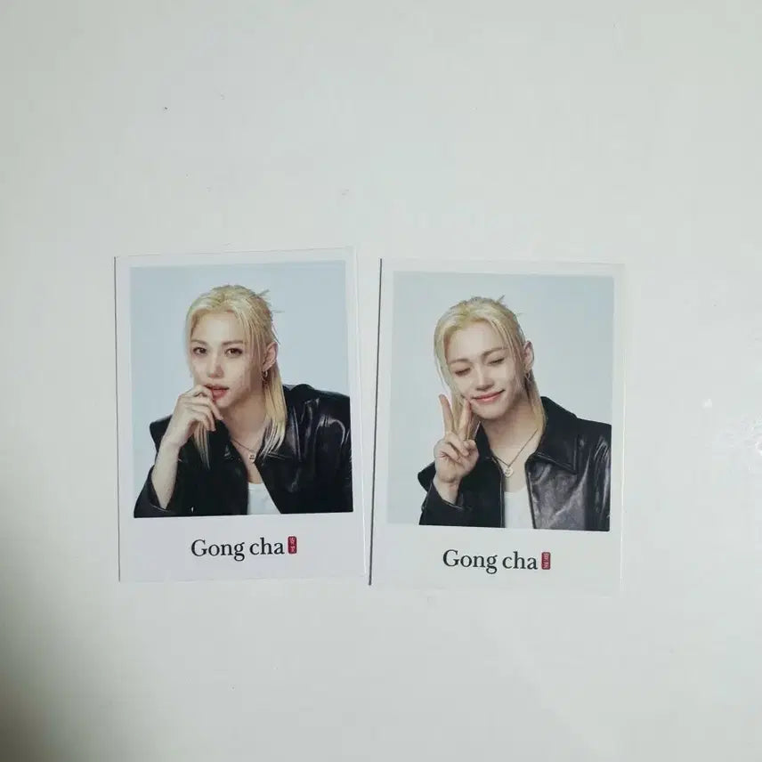 [BUNJANG] Stray Kids Felix Gongcha Happy Card Leather Version Bundle Set with Cup Holder &amp; Coaster / [일괄] 필릭스 공차 해피카드 컵홀더 코스터