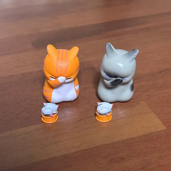 [BUNJANG] Thinking Cat Gacha/Capsule Toy 2-Piece Bundle Set / 고민하는 고양이 가챠/캡슐토이 2종 일괄판매