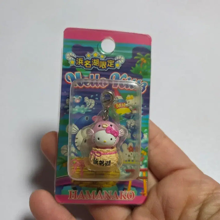 [BUNJANG] Hello Kitty Vintage Fugu Keychain Strap (Pink, Limited Edition) / 빈티지 토이 인형 고전 만화 피규어 헬로키티 복어 핑크 한정 키링 스트랩