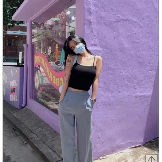 [BUNJANG] Pale Jaded Slacks / 페일제이드 슬랙스 블루, 스카이블루, 아이보리, 블랙 사이즈s-m