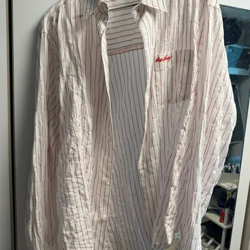 [BUNJANG] STU Stripe Shirt, Cardigan, and Jacket Set / stu 스트라이프셔츠L stu가디건 stu셔츠 stu자켓