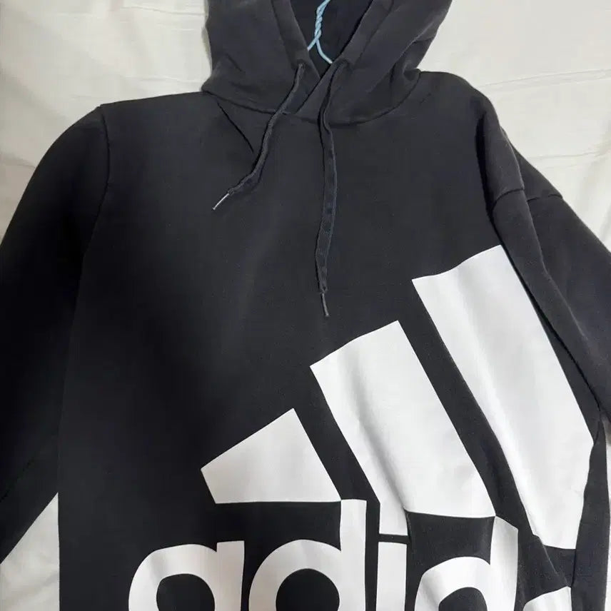 [BUNJANG] Adidas Big Logo Hoodie Black / 아디다스 블랙 후드티