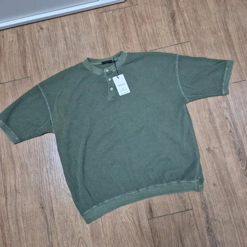 [BUNJANG] Inesis Pigment Waffle Button T-Shirt / (새상품)이넥시스 피그먼트 와플 버튼 티셔츠 [정가 39,000원]