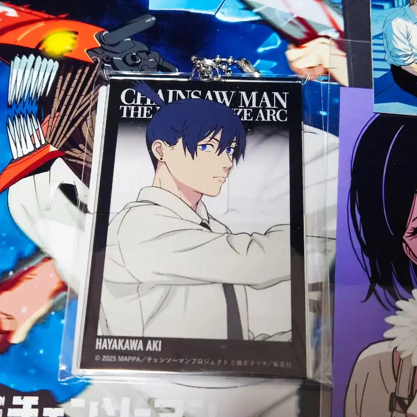 [BUNJANG] Chainsaw Man Rere Japanese Baseyard Limited Acrylic Card Keychain &amp; Poster Postcard Set / 체인소맨 레제 일본 베이스야드 아키 한정 아크릴 카드키링 포스터엽서