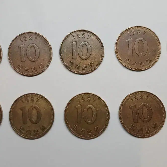 [BUNJANG] 1987 Ten Won Coin Bundle (10 Pieces) / 1987년 10원 동전 10개 일괄