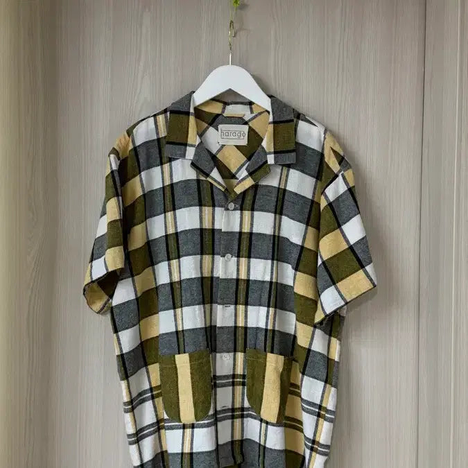 [BUNJANG] Harago Check Short-Sleeved Shirt / harago 하라고 체크 반팔 셔츠