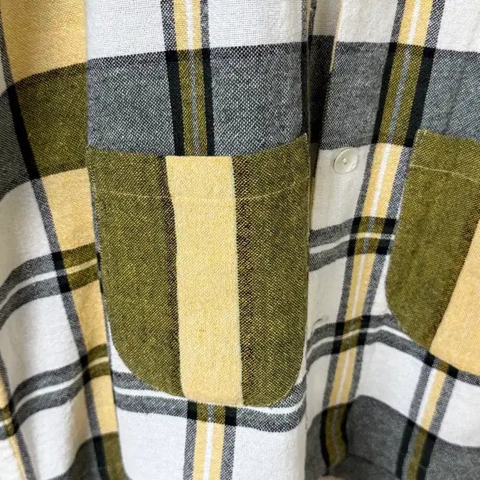 [BUNJANG] Harago Check Short-Sleeved Shirt / harago 하라고 체크 반팔 셔츠