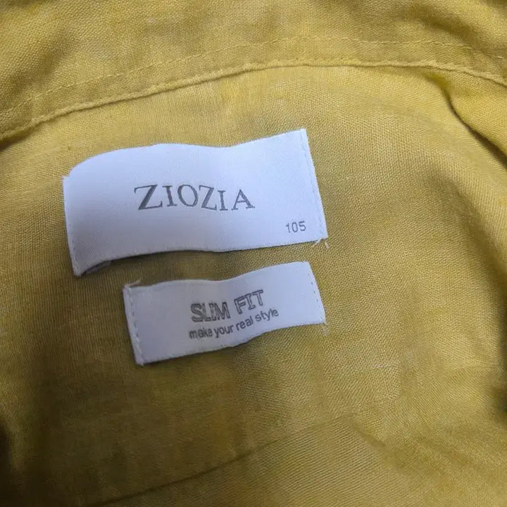 [BUNJANG] Ziozia Mustard Linen Shirt (105) / 지오지아 머스타드 린넨 셔츠 105