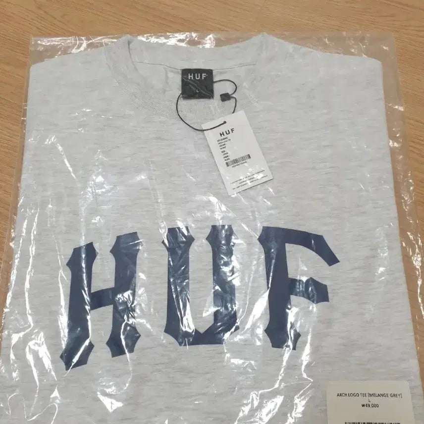[BUNJANG] HUF Melange Grey T-Shirt / (새상품) HUF 멜란지그레이 티셔츠