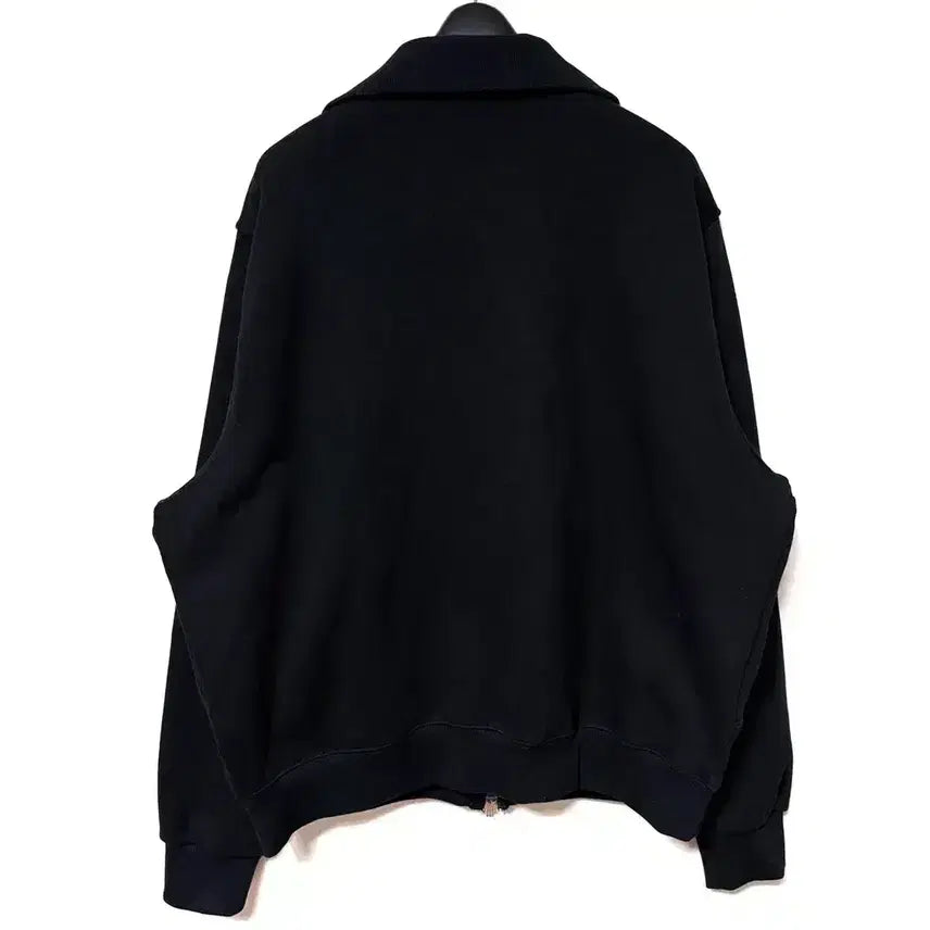 [BUNJANG] KIMUIR Zip-up Jacket Curved Big Collar Oversized Black / [M,95]키뮤어 집업 자켓 커브드 빅카라 오버핏 블랙